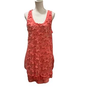 NWT Inizio Pink Magic Lagenlook dress. Made in Italy.  Coral color.  Medium